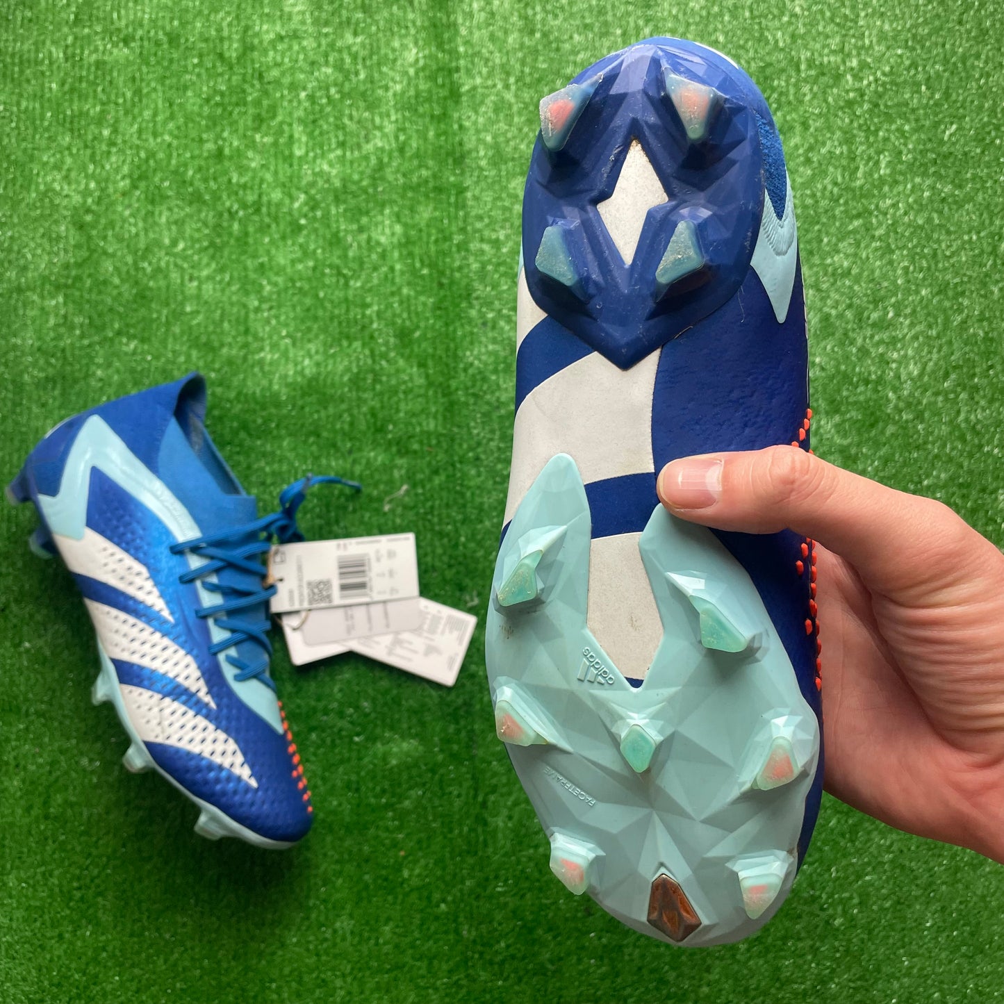 Adidas Predator Accuracy.1 L Blue FG Football Boots (Pre-Loved) - Size UK 7