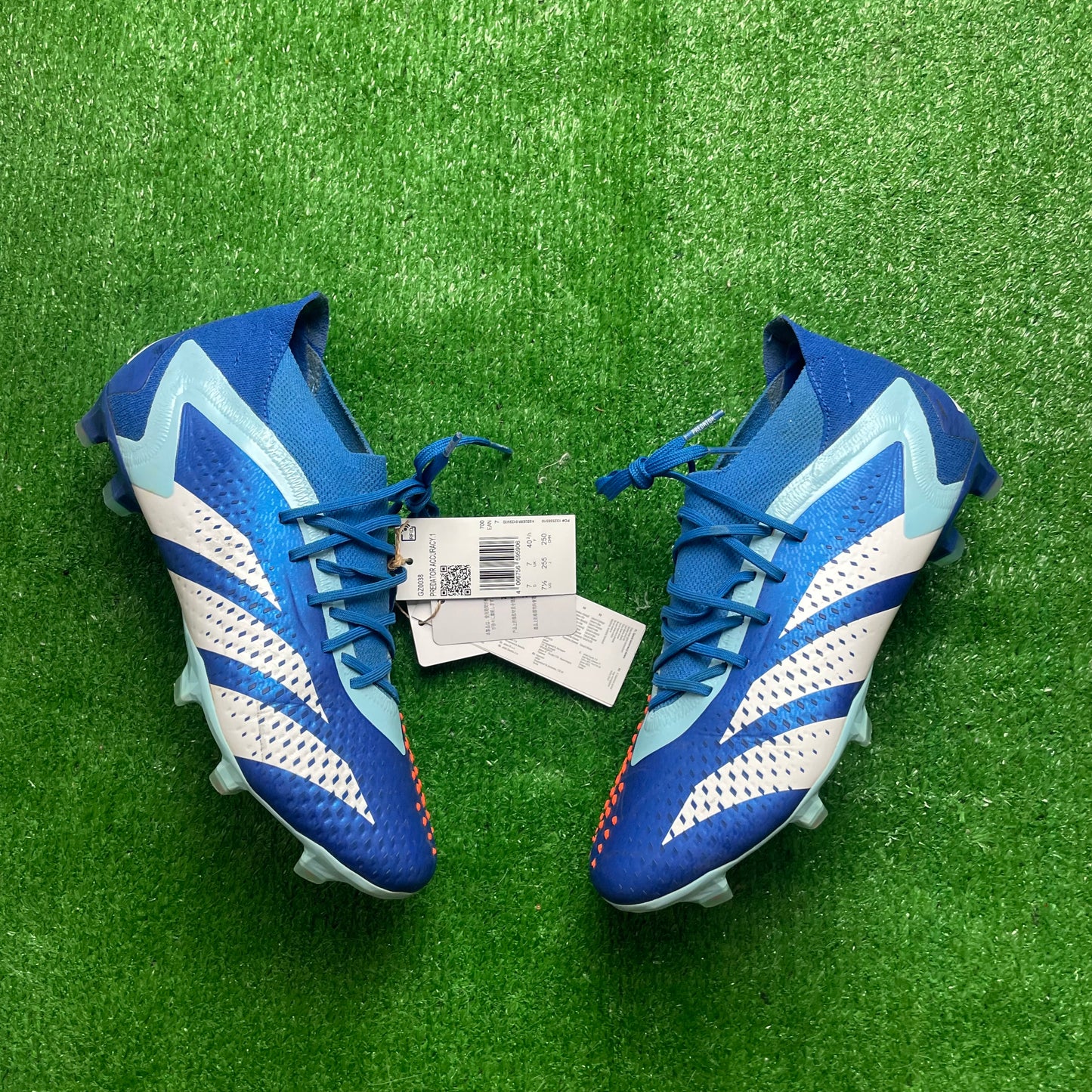 Adidas Predator Accuracy.1 L Blue FG Football Boots (Pre-Loved) - Size UK 7