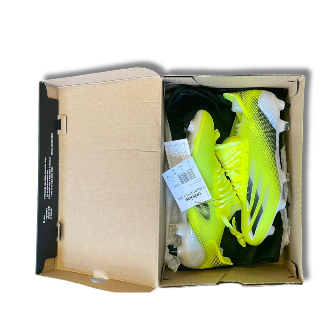 Adidas X Ghosted.1 Yellow SG Football Boots (Brand New) - Size UK 6
