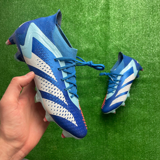 Adidas Predator Accuracy.1 L Blue SG Football Boots (Pre-Loved) - Size UK 6.5