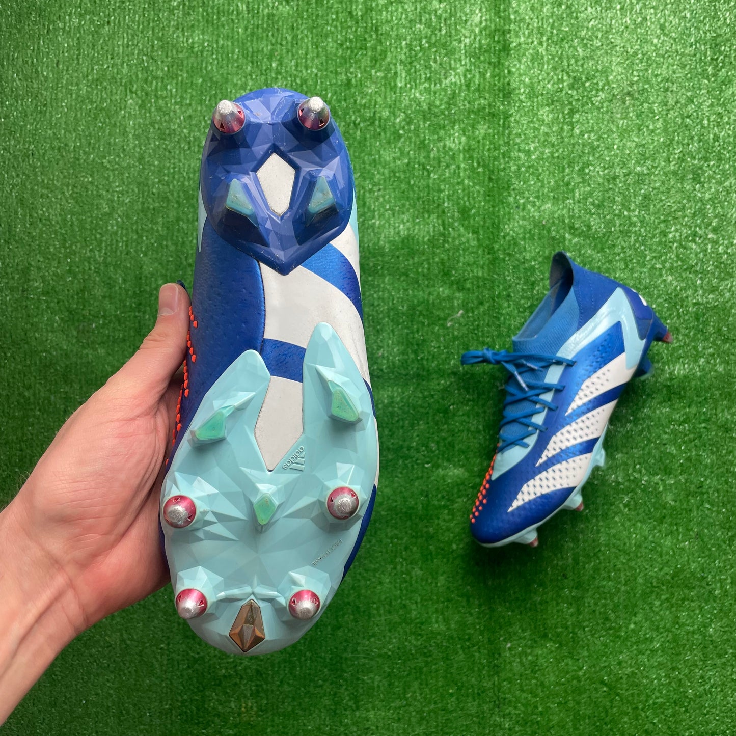 Adidas Predator Accuracy.1 L Blue SG Football Boots (Pre-Loved) - Size UK 6.5