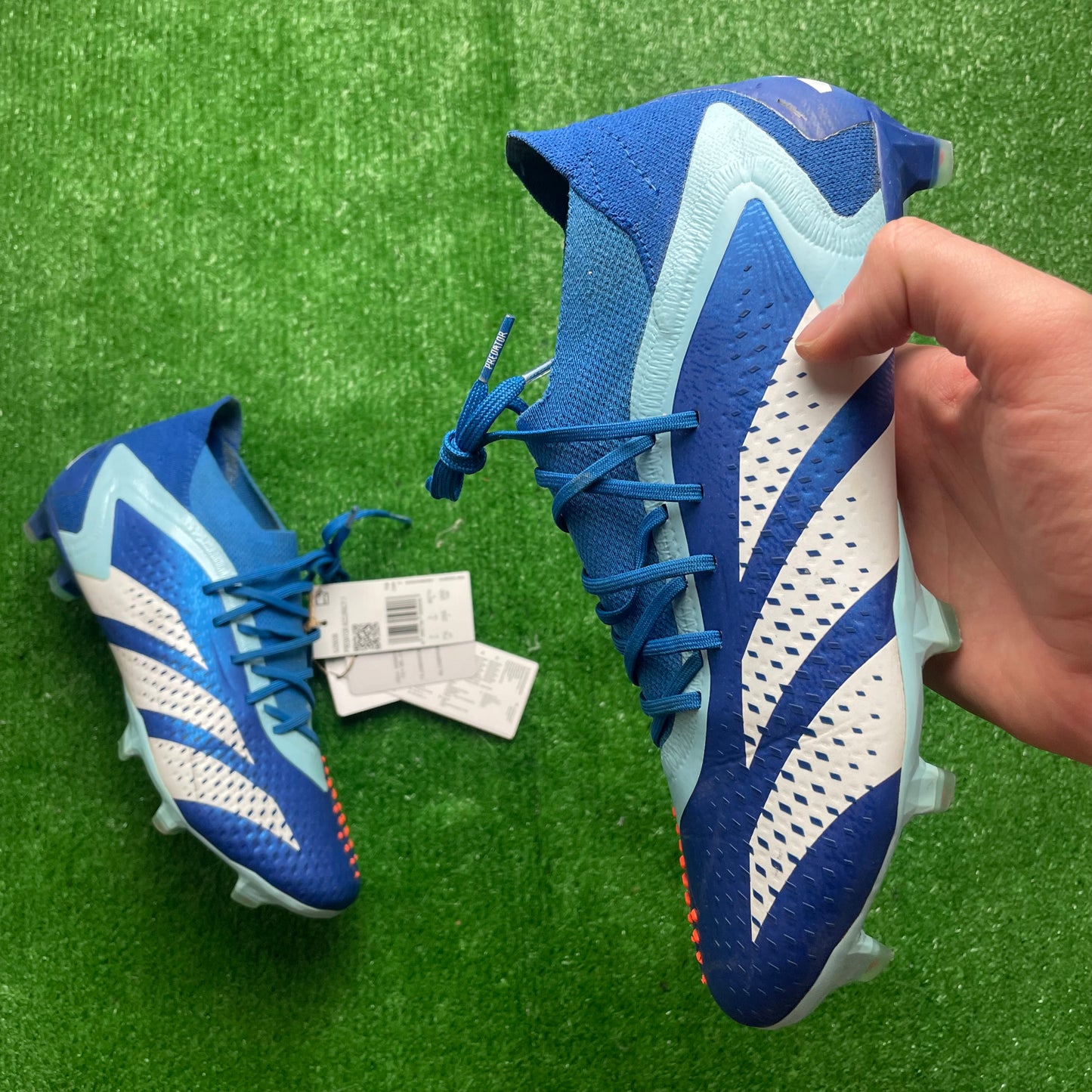 Adidas Predator Accuracy.1 L Blue FG Football Boots (Pre-Loved) - Size UK 7