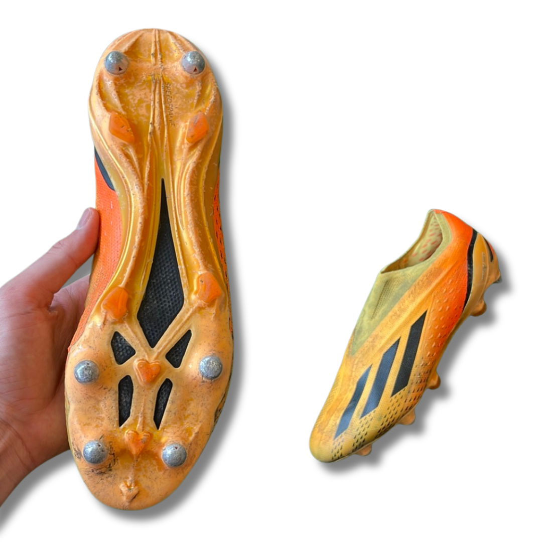 Adidas X Speedportal + Orange SG Football Boots (Pre-Loved) - Size UK 10