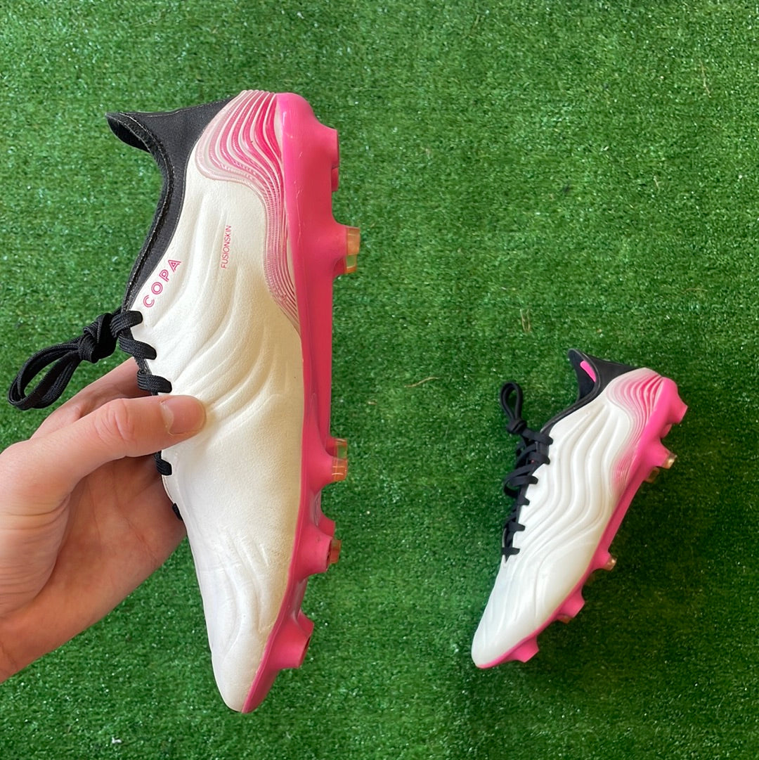 Adidas Copa Sense.1 White/Pink SG Football Boots (Pre-Loved) - Size UK 7