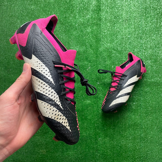 Adidas Predator Accuracy.1 L Black/Pink FG Football Boots (Pre-Loved) - Size UK 7