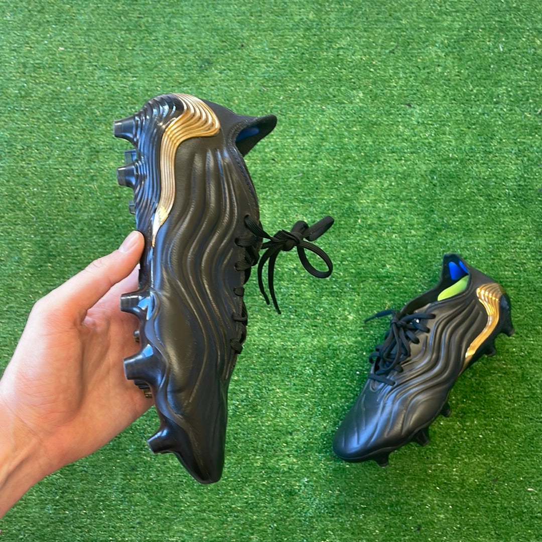 Adidas Copa Sense.1 'Black Gold Metallic' FG Football Boots (Pre-Loved) - Size UK 7