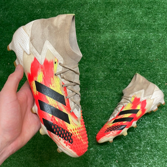 Adidas Predator Mutator White 20.1 FG Football Boots (Pre-Loved) - Size UK 9