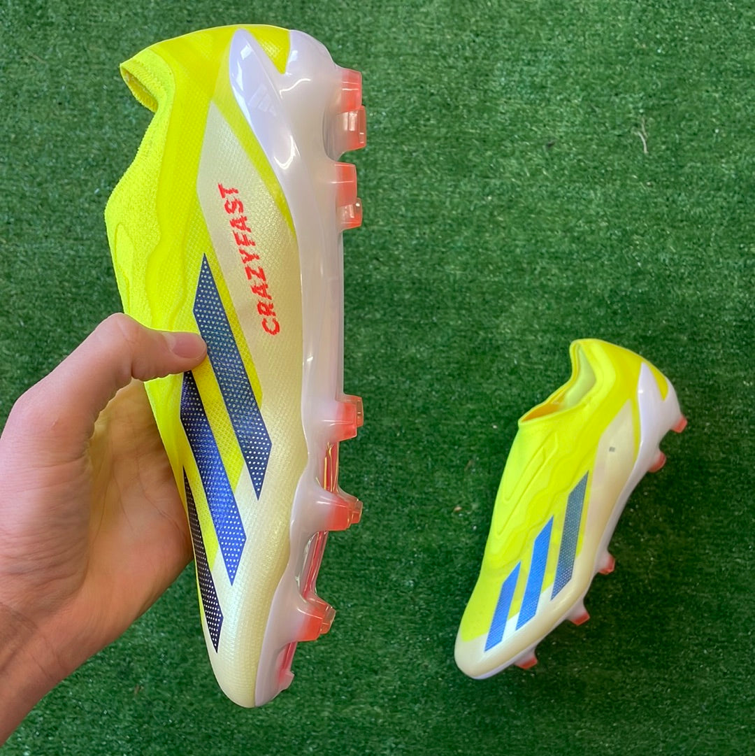 Adidas X Crazyfast Elite Laceless Yellow FG Football Boots (Brand New) - Size UK 8.5