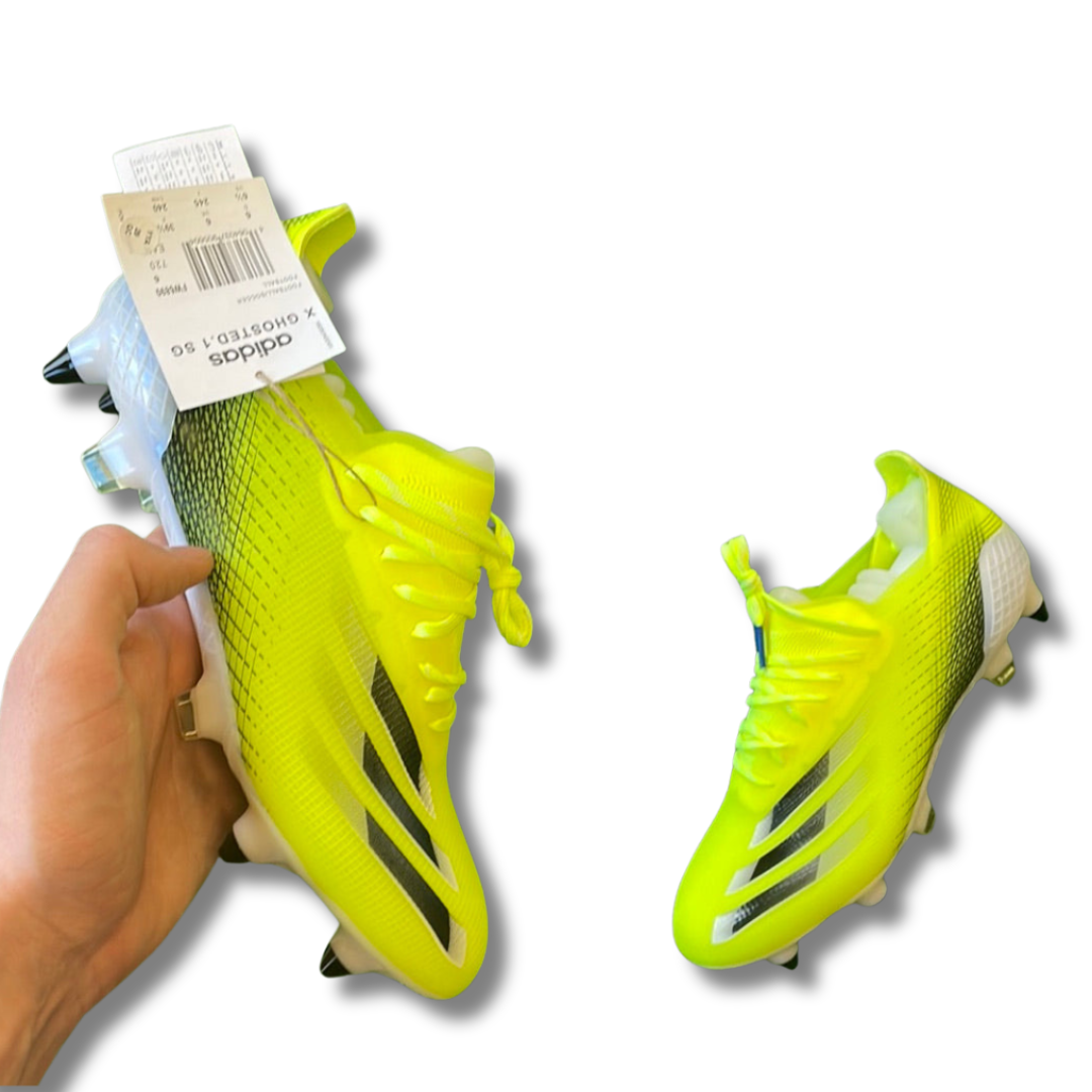 Adidas X Ghosted.1 Yellow SG Football Boots (Brand New) - Size UK 6