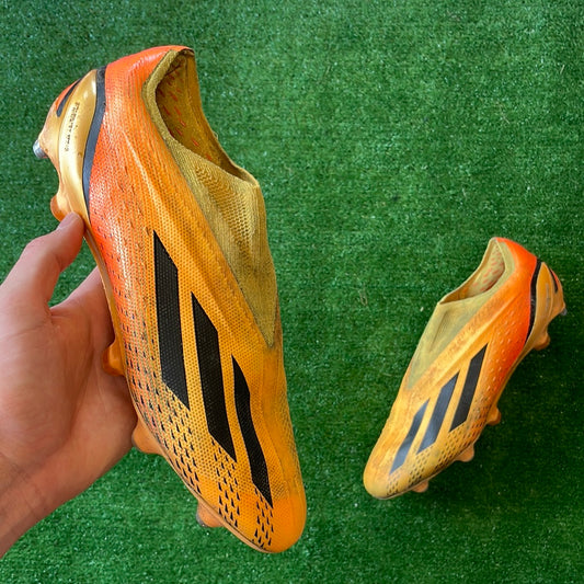 Adidas X Speedportal + Orange SG Football Boots (Pre-Loved) - Size UK 10