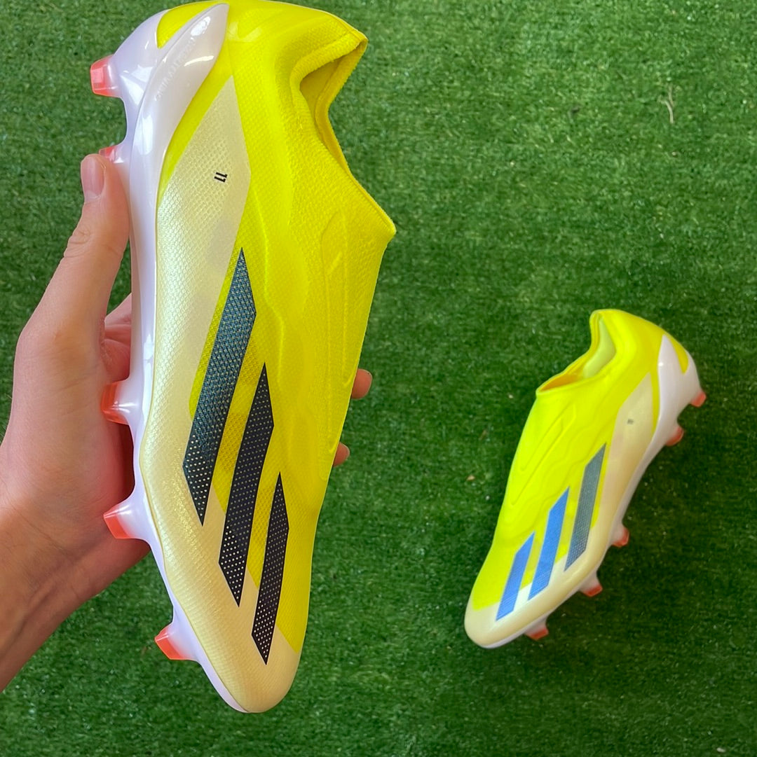 Adidas X Crazyfast Elite Laceless Yellow FG Football Boots (Brand New) - Size UK 8.5