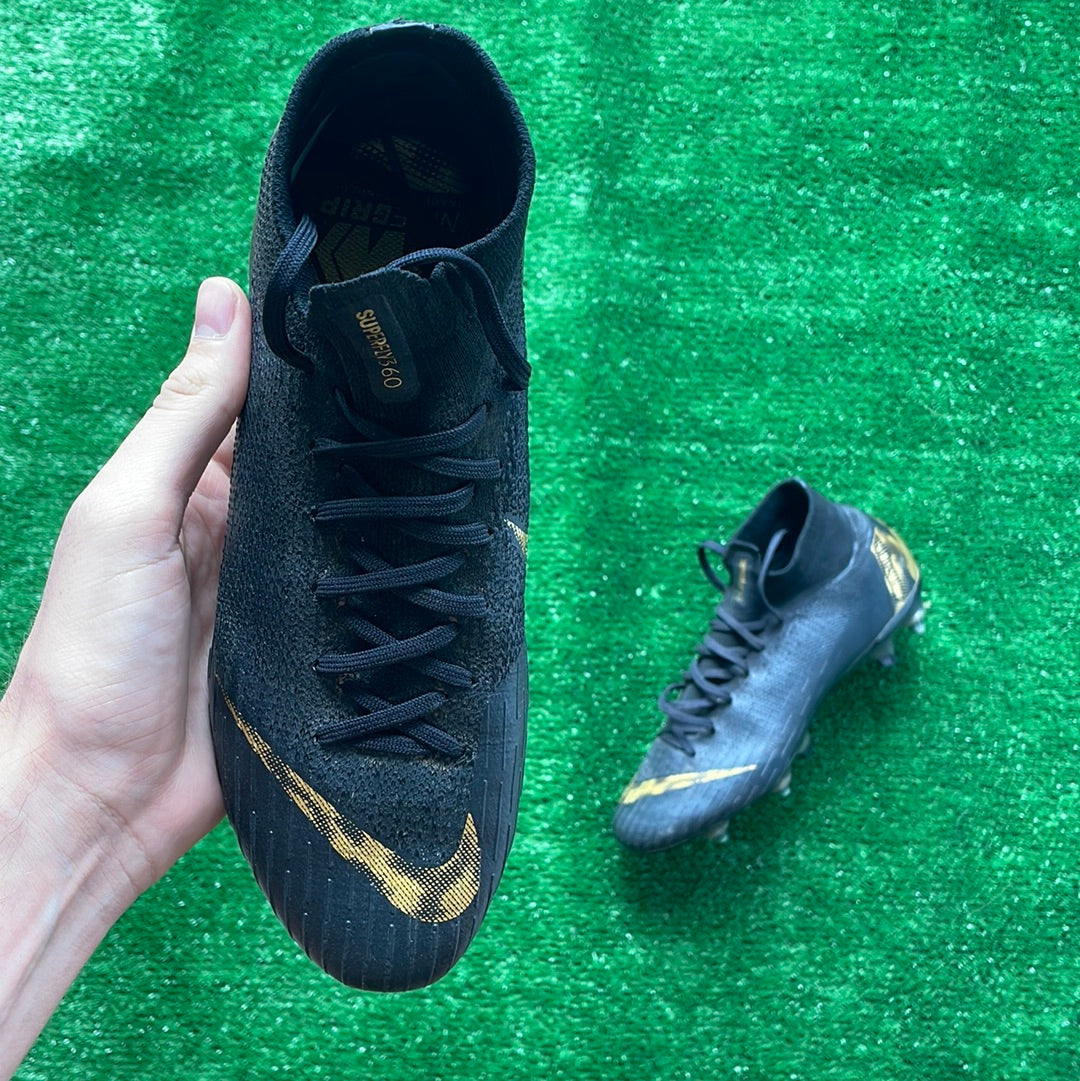 Nike Mercurial Superfly VI Elite Black SG ACC Football Boots (Pre-Loved) - Size UK 6.5